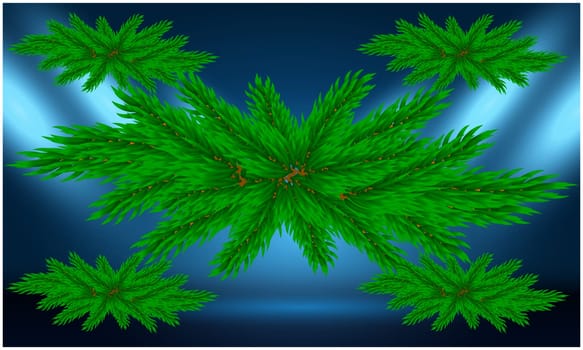 abstract design of christmas leaves on dark backgrounds