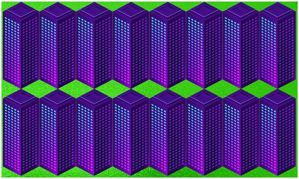 digital textile design of big blocks on abstract background