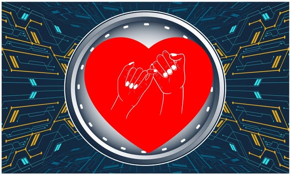 Heart showing true love of a couple connecting with one another