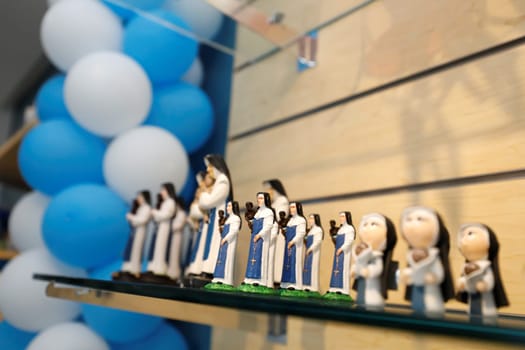 salvador, bahia / brazil August 12, 2019: Santa Dulce do Pobres souvenir shop in the Sanctuary of the nun....