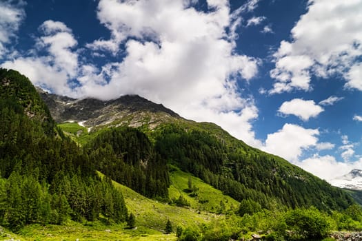 Habachtal Salzburger Land, beautiful valley and travel destination at Hohe Tauern Range in Austria