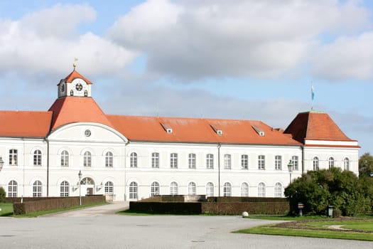 Partial view of Nymphenburg Palace in Munich, Bavaria, Germany.
