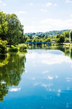danube in Sigmaringen, Hohenzollerschloss, Baden-Württemberg