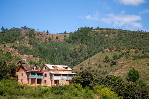 Homes of locals on the island of Madagascar