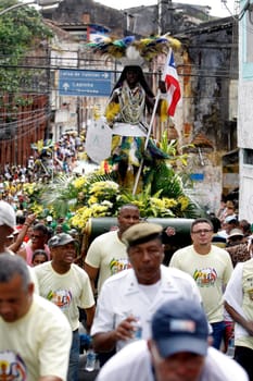 salvador, bahia / brazil - july 2, 2015: car with the cabocla is seen during the parade of the Bahia Indipendencia in the Lapinha neighborhood in the city of Salvador.