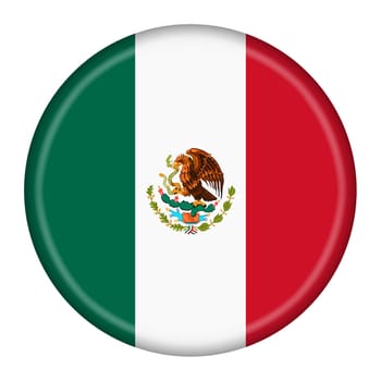 A Mexico flag button illustration with clipping path