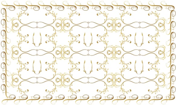 digital textile design on golden art