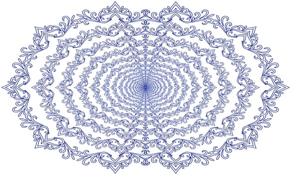 digital textile illustration design of ornament art