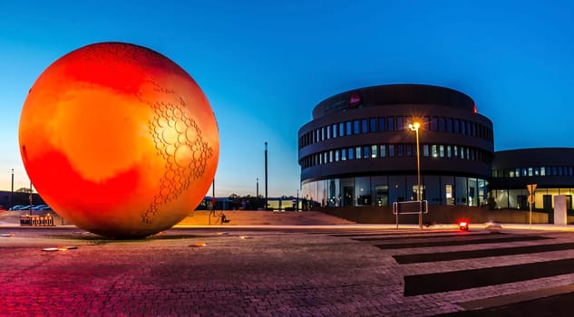 WETZLAR, GERMANY 2020-06-22: Night of Light at LEICA headquaters factory in Wetzlar Germany.