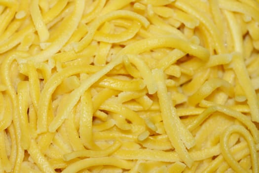 Spaghetti is a pasta dish from Italy