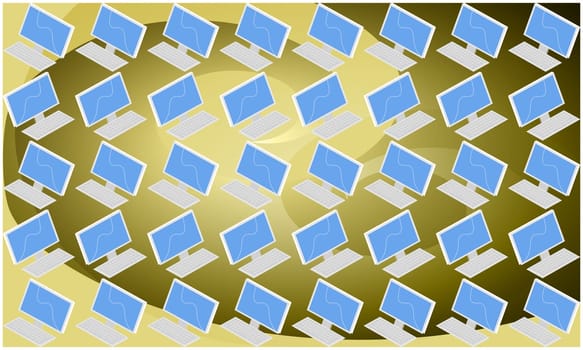 digital textile design of electronic devices on abstract background