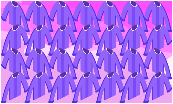 digital textile design of female fashion wear on abstract background