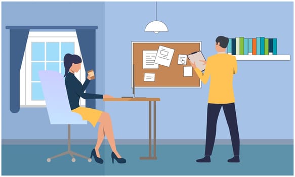 couple is working in office
