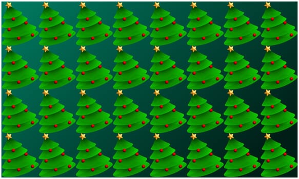 digital textile design of Christmas tree on abstract background