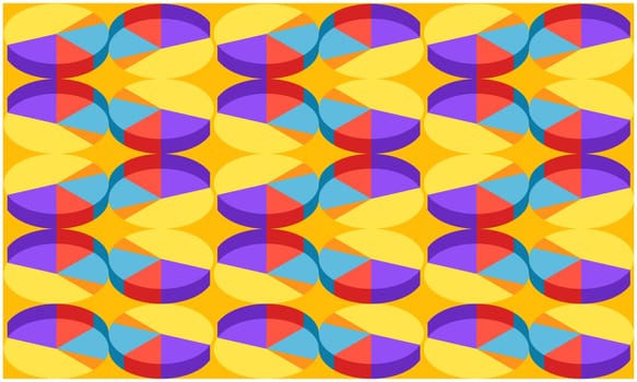 digital textile design of multi colored art on abstract background
