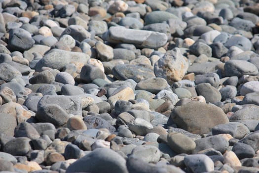 stones and rocks on a sandy beach background