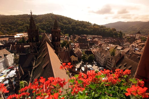 the old town of Freiburg im Breisgau in the Blackforest in the south of Germany in Europe.