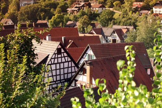 the old town of the villige Schiltach in the Blackforest in the south of Germany in Europe.