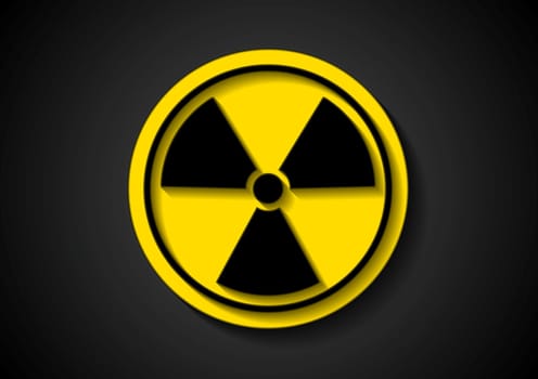 Nuclear radiation abstract symbol. Vector sign