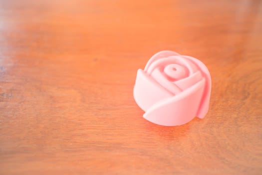Rose shape of gelatin print on vintage background, stock photo