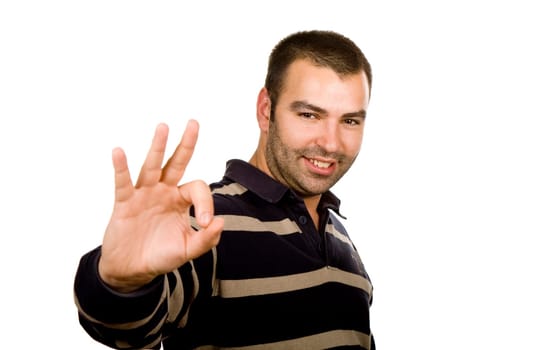 casual young man portrait isolated on white background