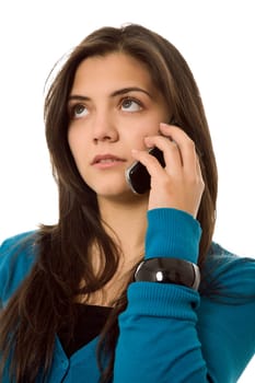 young woman speaking on the mobile phone