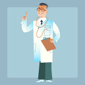 The good doctor therapist in a white robe adult medicine health