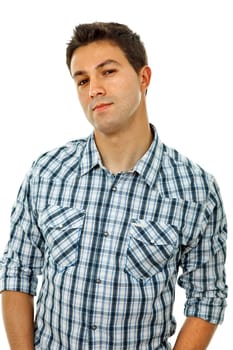 studio picture of a young man, isolated on white