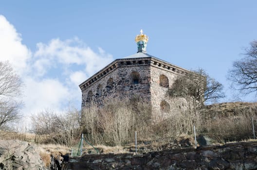 one old castle in gothenburg city made of stone