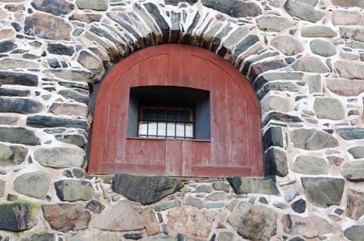 the old window att the castle skansen kronan in gothenburg