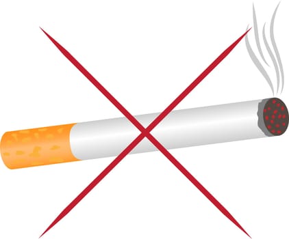 No smoking warning vector pictogram sign