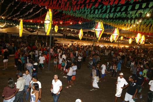 ilheus, bahia / brazil - june 26, 2011: street decoloration for Sao Joao party is seen in the city of Ilheus.