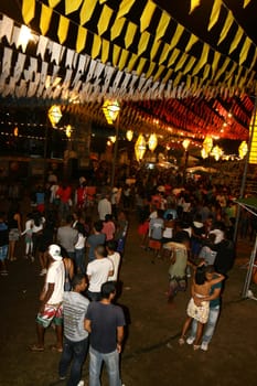 ilheus, bahia / brazil - june 26, 2011: street decoloration for Sao Joao party is seen in the city of Ilheus.