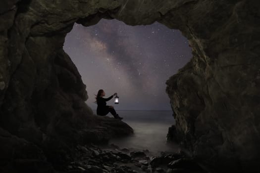 Night Sky Landscape Image of the Stars in the Universe