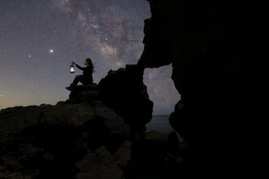 Night Sky Landscape Image of the Stars in the Universe
