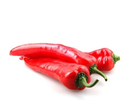 Close-Up Of Red Chili Pepper Against White Background