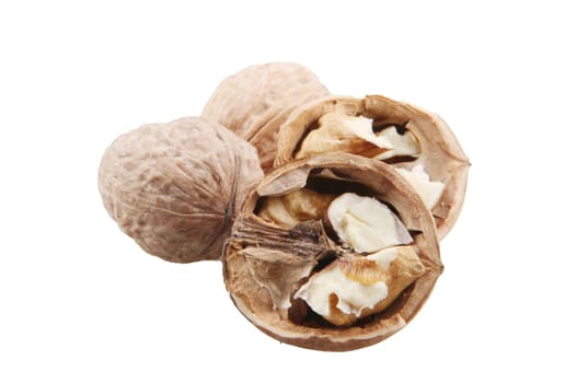 Walnuts Isolated On White Background