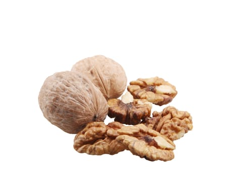 Walnuts Isolated On White Background