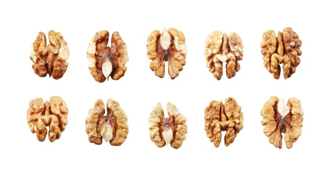 Walnuts Isolated On White Background