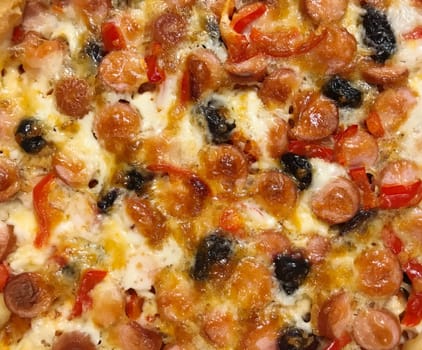 Close-Up Of Homemade Pizza Background