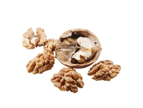 Walnuts Isolated On White Background