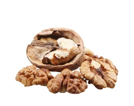 Walnuts Isolated On White Background