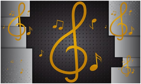 music symbol on digital dark backgrounds
