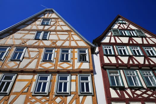 old historic half-timbered house of Tauberbischofsheim