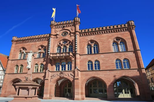 old historic town hall of Tauberbischofsheim