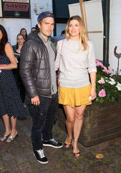 Nina Bott pregnant ,Benjamin Baarz,.during the  Golden Things meets Pink Carpet" pre-closing Finissage at Studio 28   Hamburg"
