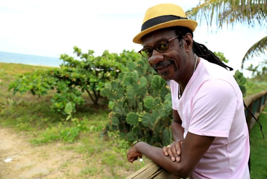 camacari, bahia / brazil - january 22, 2015: Luiz Melodia, singer and composer is seen in the city of Camacari.......