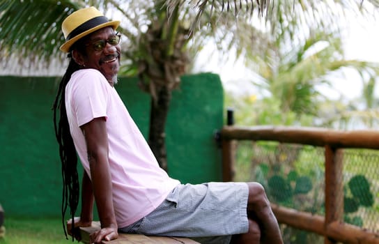 camacari, bahia / brazil - january 22, 2015: Luiz Melodia, singer and composer is seen in the city of Camacari.......