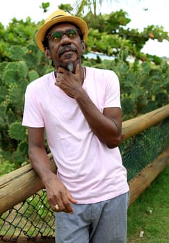 camacari, bahia / brazil - january 22, 2015: Luiz Melodia, singer and composer is seen in the city of Camacari.......
