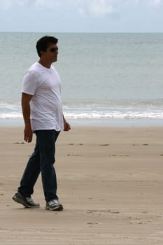porto Seguro, bahia / brazil - june 20, 2011: Fernando Cavendish, businessman is seen on a beach in the city of Porto Seguro.